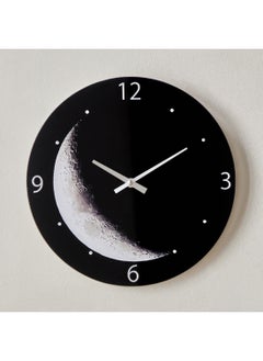 Buy Fero Crescent Clock with Tinted Glass 30 x 30 x 4.5 cm in UAE