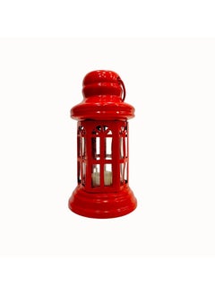 Buy Ramadan Lantern with Multicolored Candle Light (Red) in Egypt