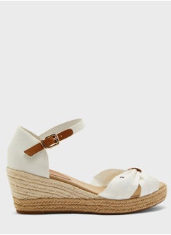 Buy Basic Opened Toe Mid Heel Wedge Sandal - YBI in UAE