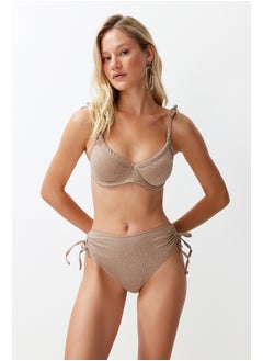 Buy Mink Balconette Tie Silvery High Waist Hipster Bikini Set TBESS24BT00136 in Egypt