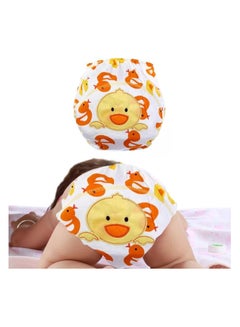 Buy Baby Diapers Cotton and Reusable Baby Washable Cloth Diaper Nappies, Baby Training Pants, Ideal for Toddlers and Children (Duck) in Egypt
