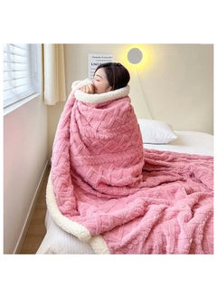 اشتري Cashmere Lamb Plush Blanket, Double-Sided Nap Blanket, Sofa Blanket, Winter Thickened Coral Velvet Blanket, Gift for Family, Suitable for Keeping Warm at Home في الامارات