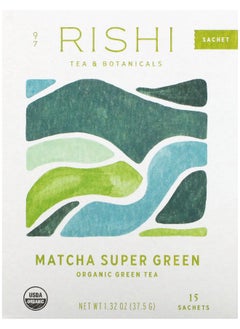 اشتري Organic Green Tea Matcha Super Green 15 Sachets 1.32 oz (37.5 g) في الامارات