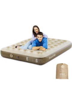 Buy Deluxe king size inflatable mattress (with built-in pump), 200*180cm extra wide inflatable mattress, suitable for home, camping, travelling, formaldehyde free! in Saudi Arabia