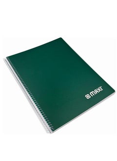 Buy 1-Piece A4 Size Spiral Notebook 80 Sheets Green Cover in UAE