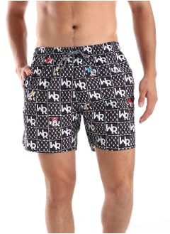 Buy Side Pockets Self Patterned Board Shorts in Egypt