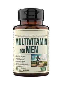 Buy Multivitamin for Men - Daily Men's Multivitamins Supplement with Vitamin A, Vitamin C, Vitamin D, Vitamins E & B12, Zinc, Calcium, Magnesium & More for Energy and Immune Health Support. 30 Day Supply in Saudi Arabia