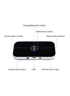 Buy Wireless Bluetooth 5.0 Receiver Transmitter Adapter 3.5mm Jack For Car Music Audio Aux A2dp Headphone Reciever Handsfree in UAE