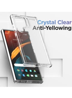 Buy Samsung Galaxy S24 Ultra 6.8 Inch 2024 TPU Soft Corner Ultra Slim Clear Case Shockproof Anti Fingerprint Transparent Protective Back Cover in Saudi Arabia