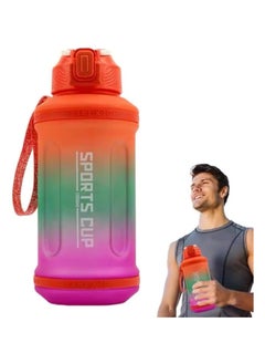 Buy Qshop 1350ml Sports Water Bottle, Half Gallon Motivational Water Bottle with Removable Straw and Removable Time Marker, BPA Free Leakproof Large Water Jug for Gym in Egypt