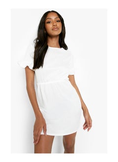 اشتري Petite Frill Sleeve Smock Dress في الامارات