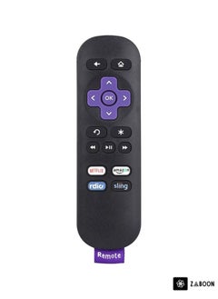 اشتري Replacement Remote For ROKU 1/ 2/ 3/ 4 LT HD XD XS Black/Purple في الامارات