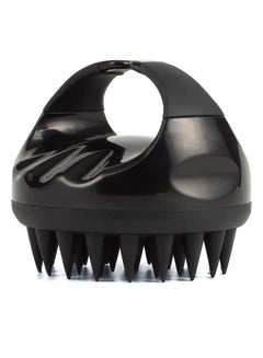 Buy Hair Scalp Massager Shampoo BRush With Soft Silicone Bristles Black 9X 4 X 8CM in Saudi Arabia