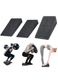 اشتري Squat Wedge Block Adjustable Non-Slip Squat Ramp Slant Board Calf Stretcher, Heavy Duty 3pcs Foam Foot Ankle Knee Stretcher Leg Extender, Incline Board Platform for Heel Elevated Squat and Calf Raise في الامارات