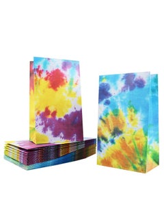 Buy Tie Dye Party Favor Bags 24 Pieces Camouflage Treat Bags Goody Bags Retro Gift Bags Colorful Kids Party Paper Bags For Birthday Party Retro Theme in UAE
