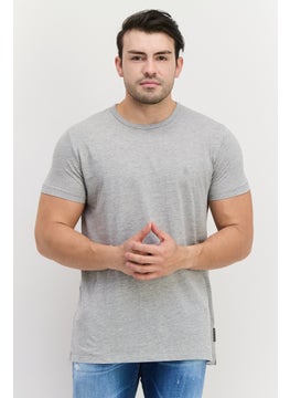 Buy Men 3 Pack Crew Neck Short Sleeve Plain T Shirt, Grey/White/Black in UAE