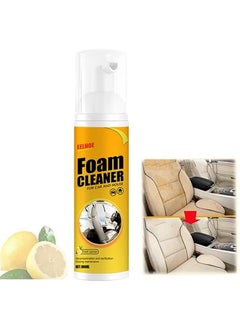 Buy Multifunctional Car Foam Cleaner,100ml No Flushing Car Interior Cleaning,Grease-Free Cleaner All Purpose Foam Cleaner Spray Lemon Flavor For Car House Kitchen in Saudi Arabia