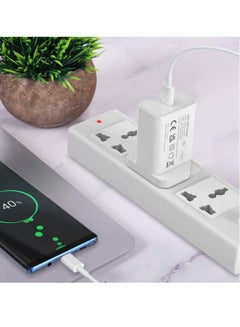 Buy USB C Super Fast Charger for compatible Samsung Original 25W Fast Charging USB-C Mobile Phone Mains Plug/Wall Charger, Genuine Samsung Charger Compatible with Galaxy Smartphones and Other USB Type C in UAE