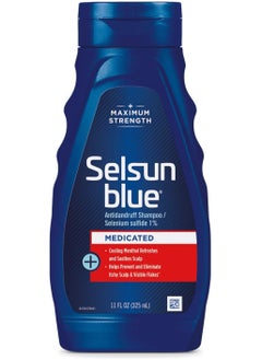 اشتري شامبو Selsun Blue الطبي ذو القوة القصوى ضد القشرة مع المنثول، 11 أونصة سائلة. أوقية. (325 مل) في الامارات