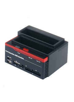 Buy Ntech 2.5/3.5" SATA IDE HDD Docking Station Clone HDD Enclosure USB 2 Ports USB 2.0 Hub MS M2 XD CF/SD TF Card Reader in UAE