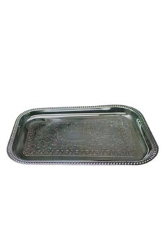 اشتري BEST Tablecraft 18-1/2" x 12-1/2" Rectangular Chrome Plated Serving Tray في السعودية