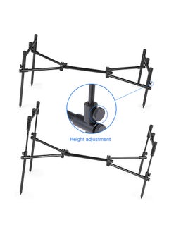 Buy Detachable Fishing Rod Stand Buzz Bar Pole Rest Head Folding Retractable Fishing Rod Holder with Carry Bag in UAE