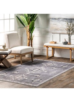 اشتري Evalyn Southwestern Machine Washable Area Rug 3' X 5' Gray في الامارات