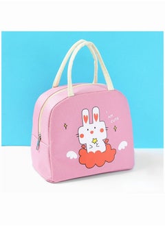 Buy Cartoon Animals Lunch Bag Waterproof Portable Zipper Thermal Oxford Cooler Convenient Box Pink Oxford 29 x 21.5 x 13 cm in Saudi Arabia