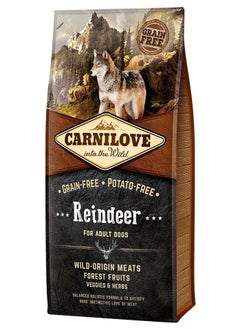 Buy Carnilove Reindeer for Adult Dogs dry food 12kg in UAE