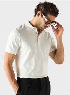 اشتري Textured Polo Shirt في السعودية