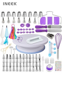 Buy Cake Decorating Supplies Kit for Beginners, Set of 137, Baking Pastry Tools, 1 Turntable stand-55 Numbered Icing Tips with Pattern Chart, Angled Spatula, 8 Russian Piping nozzles-Baking Tools in UAE