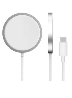 Buy Magnetic Wireless Charger for Magsafe Charger, 15W Max Fast Wireless Charging Pad with USB C Port Only Compatible with iPhone 12 and 13 Serious Magsafe in UAE