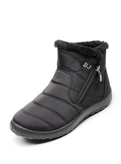 Buy Ankle Boots Thermal Waterproof Cotton Boots Black in Saudi Arabia