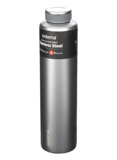 Buy Sistema 600ML Chic Stainless Steel Bottle Silver in UAE