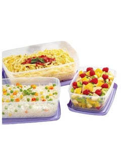 اشتري Lamsa Plast Food Container Set of 3 - 1.2 ,1.8, 3 Liter -Multi Color في مصر