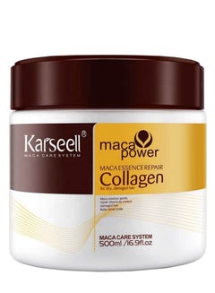 Buy Karseell Collagen Maca Hair Treatment Deep Repair Conditioning Hair Mask Argan Oil Coconut Oil Essence for Dry Damaged Hair All Hair Types 16.90 Fl oz 500ml in UAE