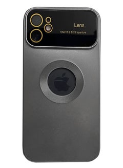 اشتري iPhone 11 Case Metallic Color Silicone Cover With Camera Lens Protector For iPhone 11 - Grey في مصر