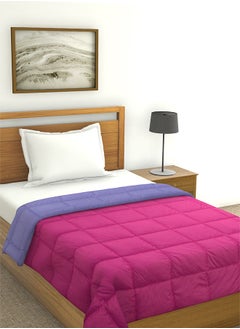 اشتري Raymond Home Microfiber Single Reversible Quilt Pink and Blue 140x220 AC-comforter في الامارات