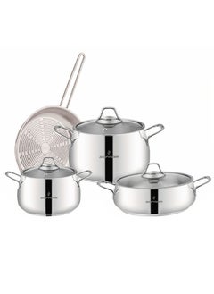 Buy Sofram 7 Piece Stainless Steel Cookware Set in Saudi Arabia