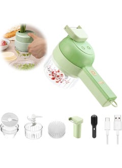 Buy Ultra 4 In 1 Portable Handheld Electric Vegetable Cutter Set With Brush in UAE