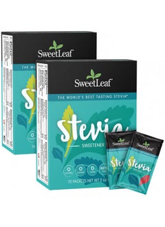 Buy Sweetleaf Stevia 70 Piece Sweetener Packets (Pack of 2) in UAE