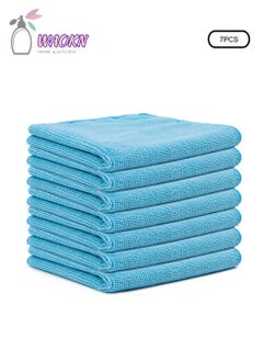 Buy Seven Pieces Of Towel, Solid Color Microfiber Not Easy To Drop Hair Rag, Can Be Used For Kitchen Cleaning, Home Cleaning, Car Cleaning in Saudi Arabia