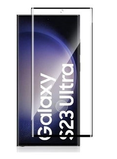 Buy Samsung Galaxy S23 Ultra full glue nano scale curved tempered glass screen protector fingerprint sensor in Saudi Arabia