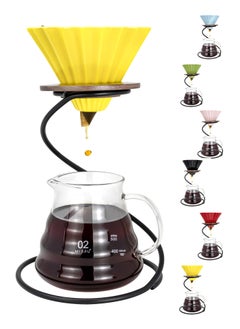 Buy V60 Coffee Machine Set Filter Espresso Drip Maker Funnel Ceramic Holder Hools For Home and Kitchen Accessories in Saudi Arabia