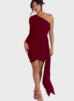 Buy One Shoulder Asymmetric Dress in UAE