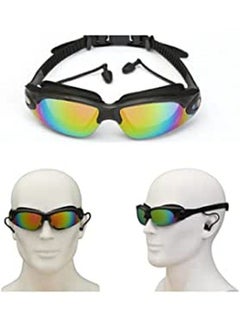 Buy Waterproof Swimming Goggles Pool Goggles Clear Lens Belt for Adults Men Women Leak Proof Anti-Fog Safety UV Protection in Egypt