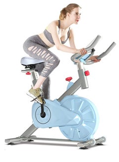 Buy Exercise Bike - 360 ° Fully Wrapped Silent Magnetic Control Exercise Bike with Heart Rate Armrest Heart Rate Spreadsheet and Phone Holder Electroplated Baking Paint Appearance in UAE