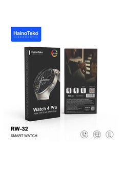 اشتري Haino Teko Germany RW 32 Watch 4 pro AOLED Round Smart Watch HD Curved Display with Three Set Strap and Wireless charger For Mens and Boys في مصر