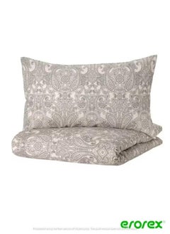 Buy Duvet cover and pillowcase beige 150x200/50x80 cm in Saudi Arabia