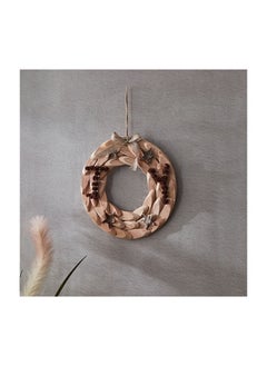 اشتري Lumber Natural Wooden Wreath Decor 31 x 31 x 4.5 cm في السعودية